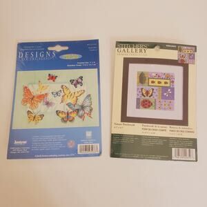 NWT Bucilla and Janlynn Cross Stitch Butterfly Insect Nature Kits (2)